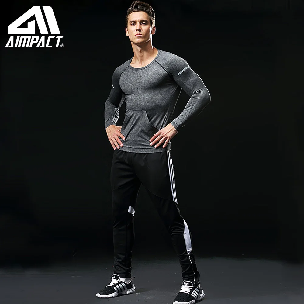 AIMPACT, Мужские штаны для бега, спортивные, для бега, для спортзала, Длинные спортивные штаны, Мужские штаны с карманом на молнии, мужской спортивный костюм, баскетбольные штаны