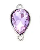 light purple 10 шт. Хрустальные стеклянные подвески для ожерелья медальон для браслета, соединителя для сережек DIY модные аксессуары для изготовления ювелирных изделий Z780 - Цвет: light purple
