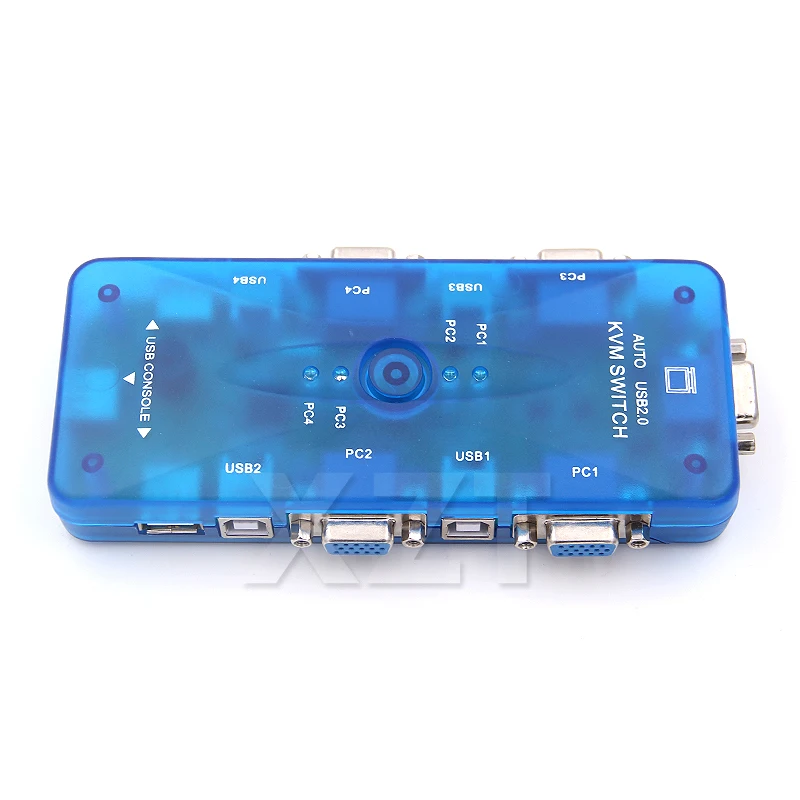 Новейший USB2.0 KVM переключатель с 4 портами селектор VGA автоматический монитора