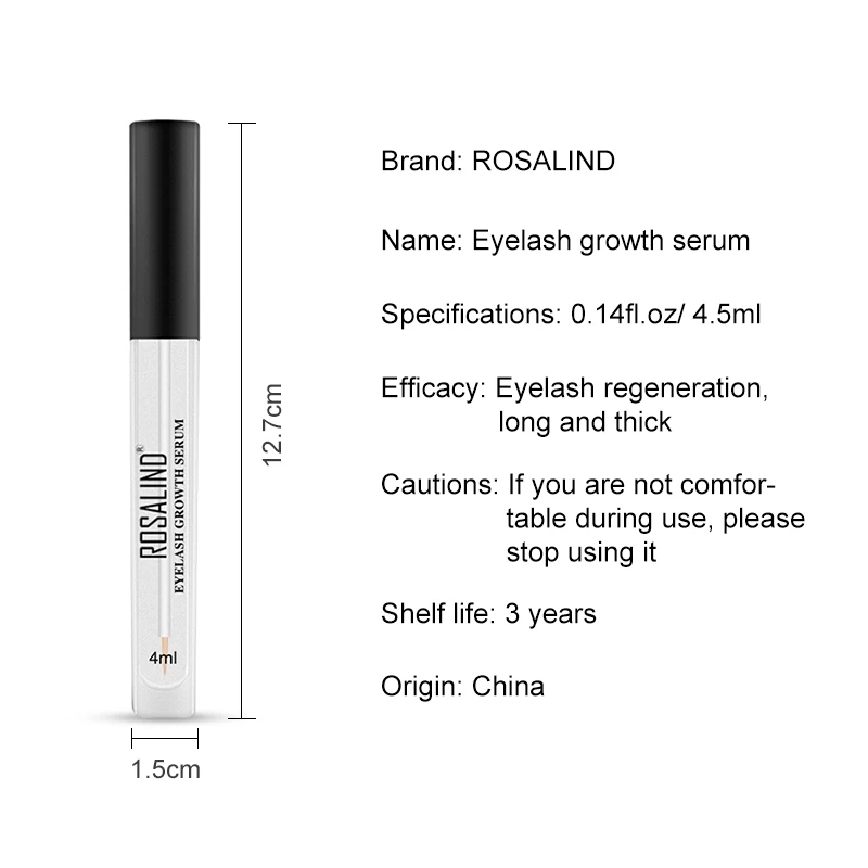 Омоложение ресниц ROSALIND усилитель сыворотки для роста натуральная удлиненная