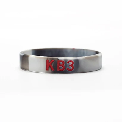 1 шт. KB3 почему бы и нет силиконовых браслетов Для мужчин, для влюбленных, спортивные Уэстбрук № 0 одной и той же Стиль Баскетбол Напульсники оптом - Окраска металла: Black-White