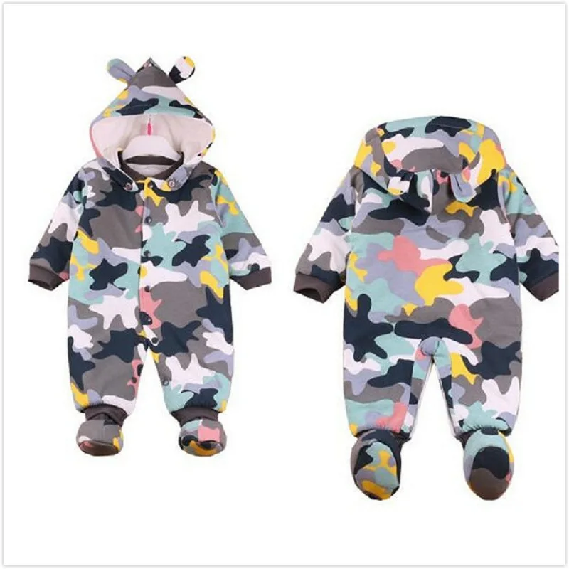 Зимние детские комбинезоны плотная теплая одежда для маленьких мальчиков и