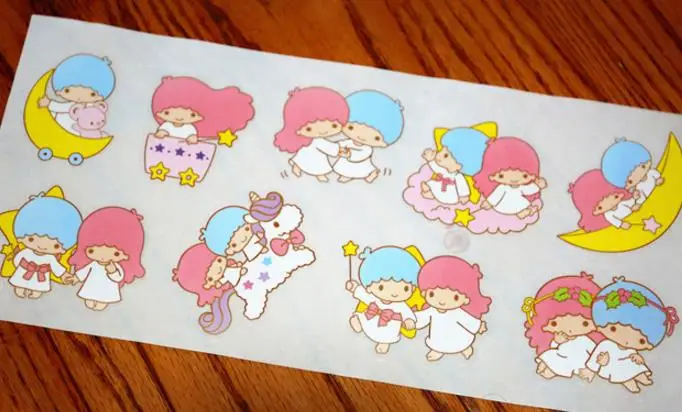 1 лист мультфильм Sanrio Cinnamoroll пудинг собака Близнецы звезды Пингвин водонепроницаемый стикер стекло переключатель Декор наклейки; классические игрушки