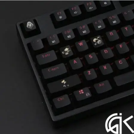 ANA 4 шт./компл. keysets подсветка OW ключ Шапки из АБС-пластика с гравировкой клавиши блеск-через для патруля gamer механическая клавиатура ANSI черный - Цвет: ANA