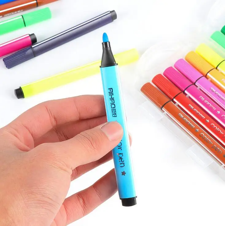 12 set/lot Watercolor Color Paint Pen Highlighters Promotional Markers Gift Stationery | Канцтовары для офиса и дома