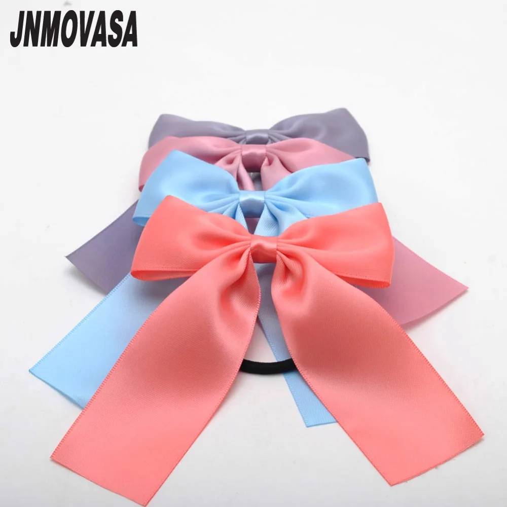 2 шт. Классические однотонные шелковые атласные ленты в Корейском стиле банты