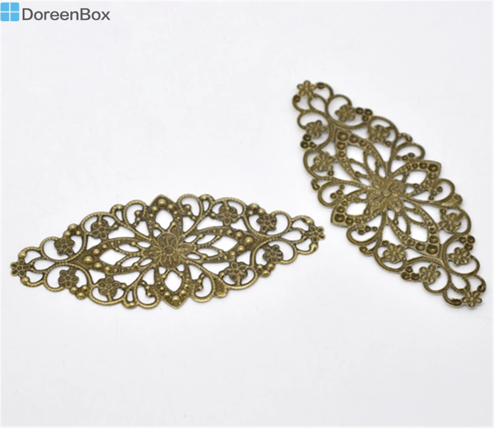 Doreen Box Lovely 30 бронзовый цвет фоторазъем 8x3 5 см (B13806)|wraps connector|flower wraps connectorsfiligree flower |