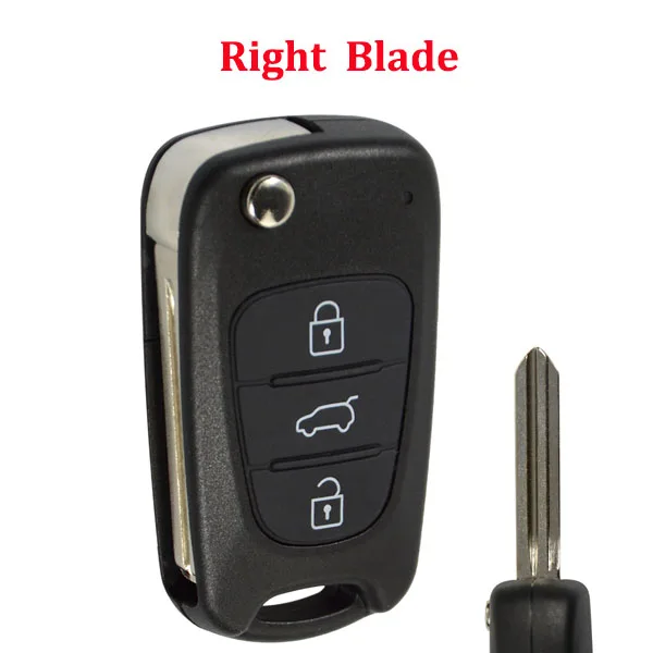 Right Blade OkeyTech пустой ключ оболочки силиконовый Флип складной для hyundai Tucson ix25 ix35 Kia Ceed Rio 3 Sportage пульт дистанционного управления Замена чехол - Цвет: Right Blade