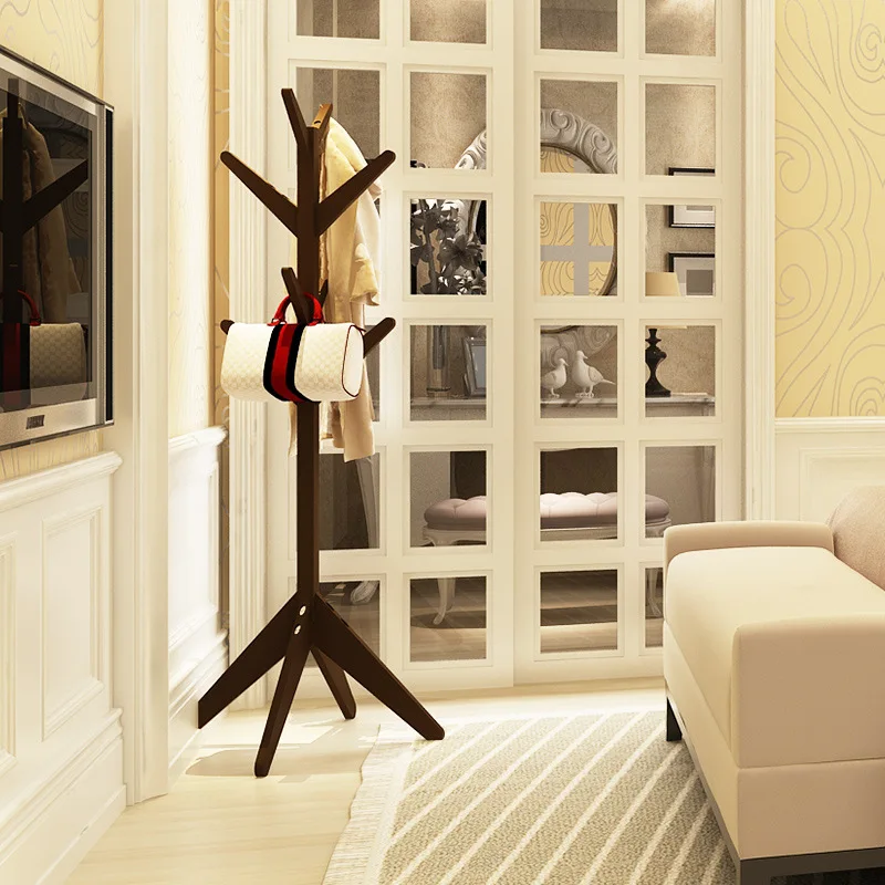 LK592 твердой древесины шляпы пальто стойки Современный 8 Крючки Экономия