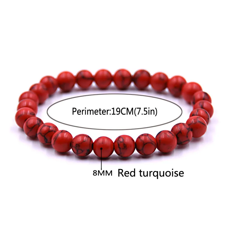 Красный бисера браслет бусины браслеты для женщин Pulseira Masculina мужские ювелирные изделия Feminina Bileklik Эластичный Браслет Bijoux браслет