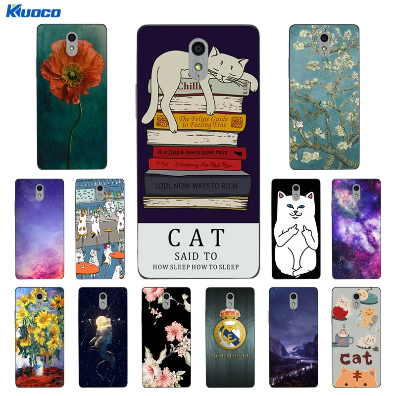 for Lenovo Vibe P1 M Silicon Painted High Quality Cat Landscape Printing TPU Back Case P1M Phone Cover Capa |