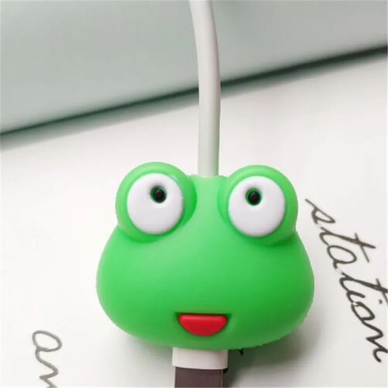C Мультяшный зарядный кабель для iPhone, защитный usb-кабель для сматывания кабеля, чехол, фрукты, продукты, силиконовый зарядный кабель для зарядного устройства - Цвет: C
