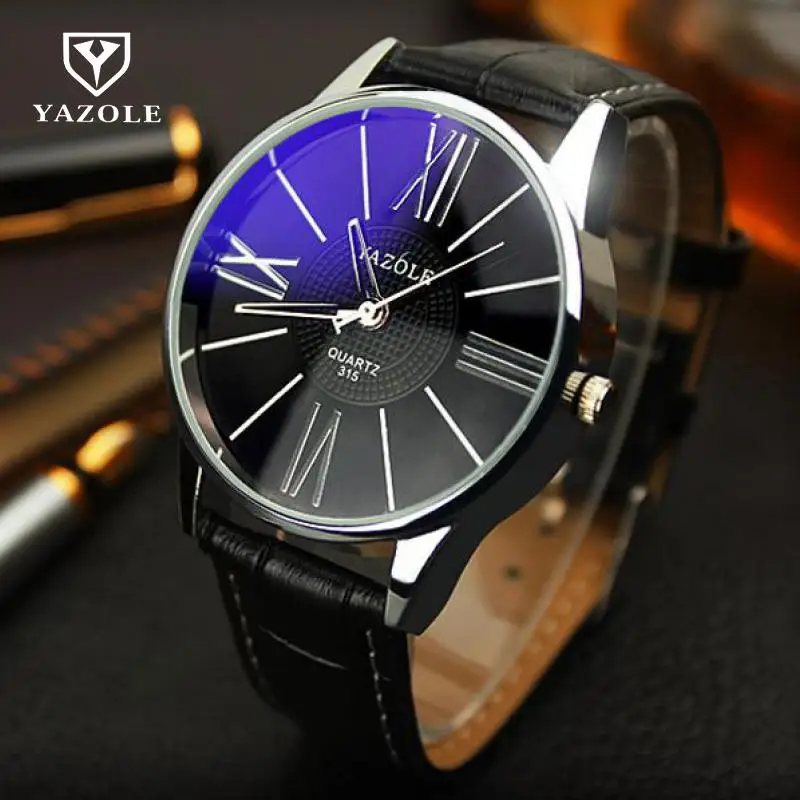Мужские часы YAZOLE спортивные водонепроницаемые деловые кварцевые|watch business|watch fwatch