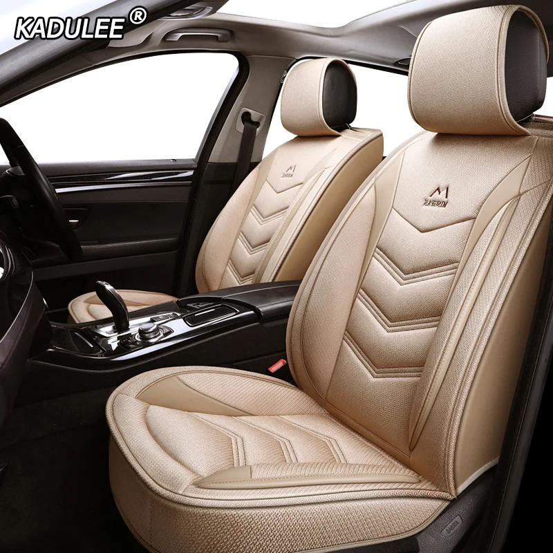

KADULEE flax car seat cover for Audi A1 A2 A3 A4 A5 A6 A7 A8 Q3 Q5 Q7 SQ5 L 5 seat covers accessories Automobiles Seat Covers