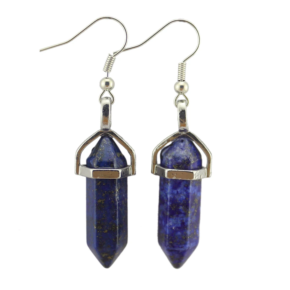 Серьги-подвески женские из натурального кварца с бусинами | Украшения и