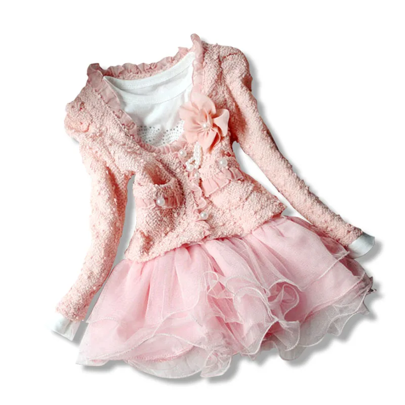 Платья высокого качества Весенне-осенняя одежда Детское платье Платье для