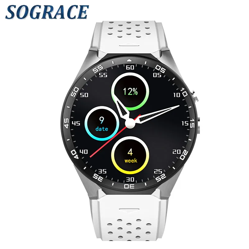 Sograce kw88 Android 5.1 Смарт часы Электроника android 1.39 дюймов MTK6580 SmartWatch Phone Support 3G Wi Fi Nano SIM