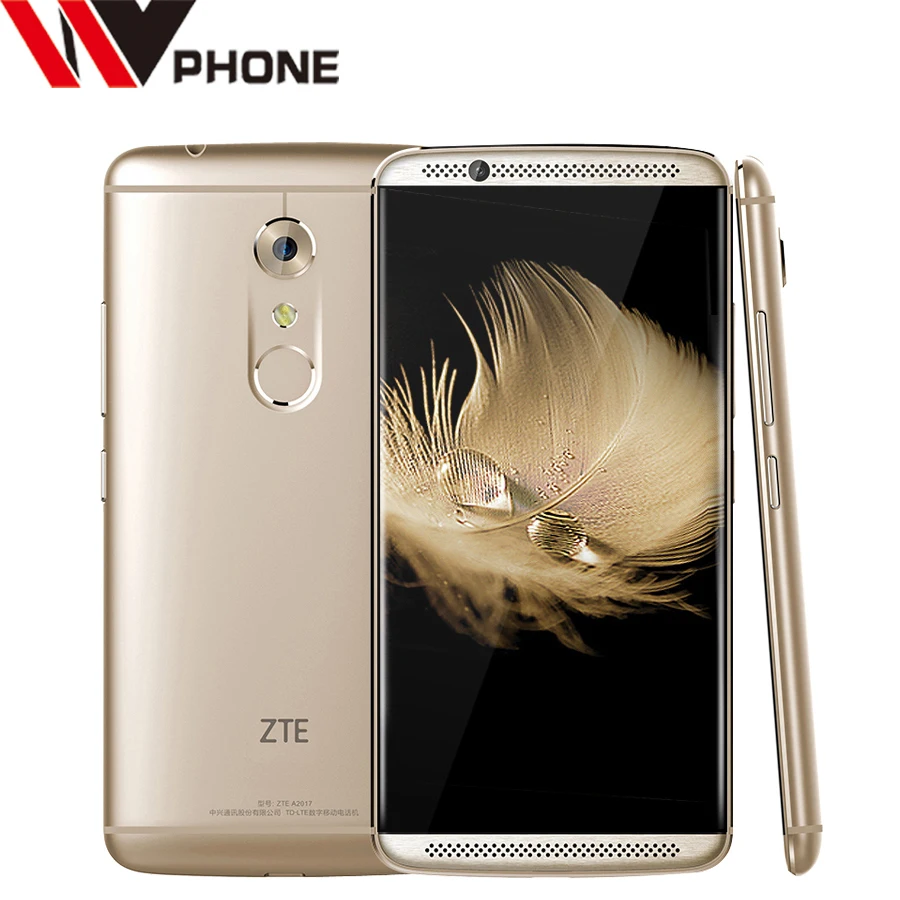 WV Original ZTE Axon 7 4G LTE Mobile Phone Snapdragon 820 5.5" 2K 2560X1440 4/6G RAM 128G ROM 20.0MP Force Touch NFC