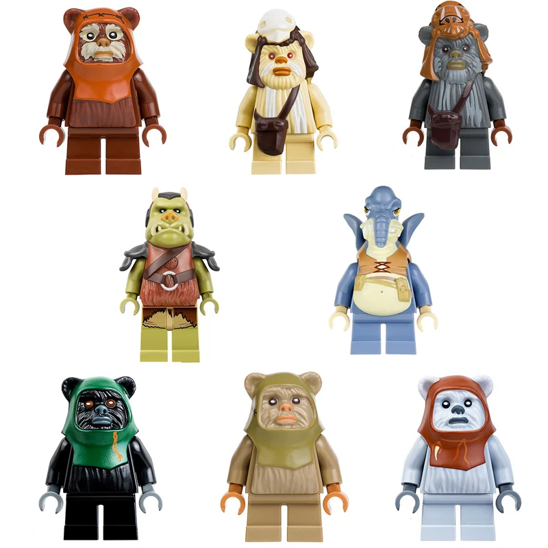 Новые 8 шт Звездные войны фигурки строительные блоки VI Ewoks Watto Gamorrean Tokkat Endor фигурки строительные блоки игрушки для детей