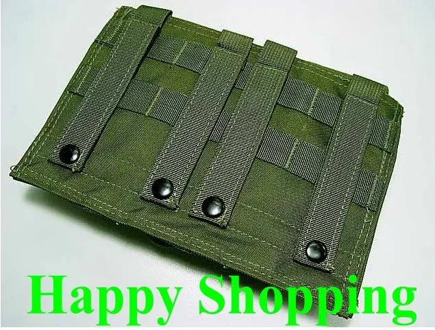 

New Tactical airsoft molle triple magazine pouch hunting bag Green