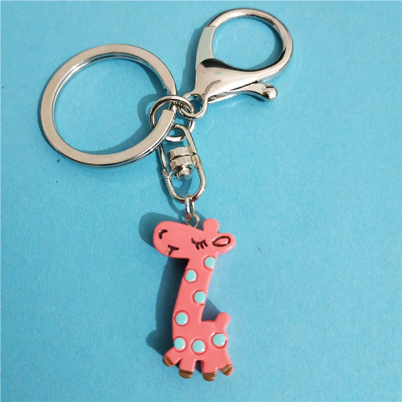 Милый 3 шт./партия лучшие друзья навсегда BFF ожерелье «Жираф» и набор брелков для ключей для девочек, брелок для ключей в виде животных,, ювелирный набор
