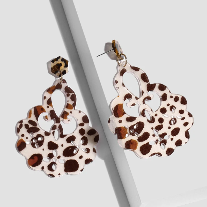 Женские массивные серьги FLOLA Luipaard Oorbellen с тигром дизайнерские модные ювелирные