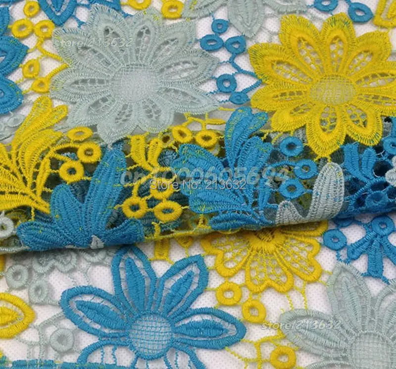 PQYY83 гипюровая кружевная ткань из органзы высокое качество швейцарская вуаль