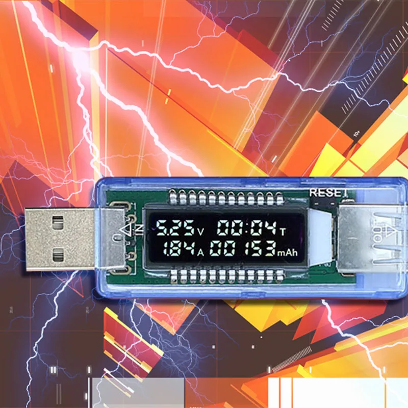 Мини USB зарядное устройство 3 в 1 измеритель емкости напряжения тока детектор