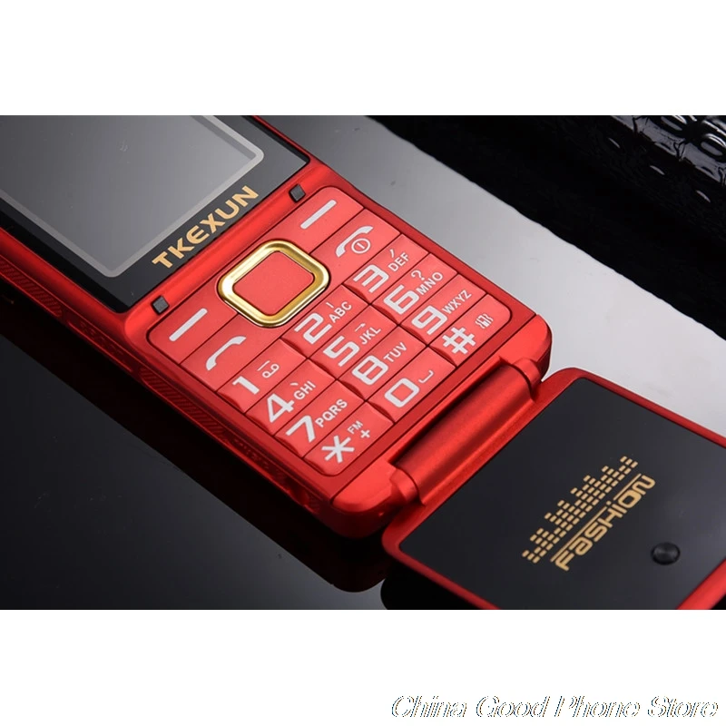 Оригинальный сотовый телефон TKEXUN 8800i Magic Voice с откидной крышкой металлический