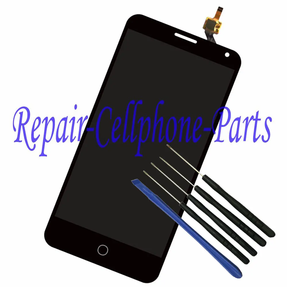 Черный ЖК-дисплей + кодирующий преобразователь сенсорного экрана в сборе для Alcatel