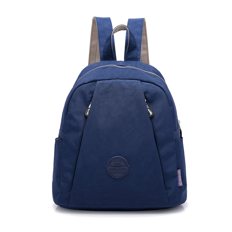 Модный женский нейлоновый рюкзак высокого качества, Молодежный Snapsack для девочек-подростков, женская школьная сумка через плечо, рюкзак mochila - Цвет: Темно-синий