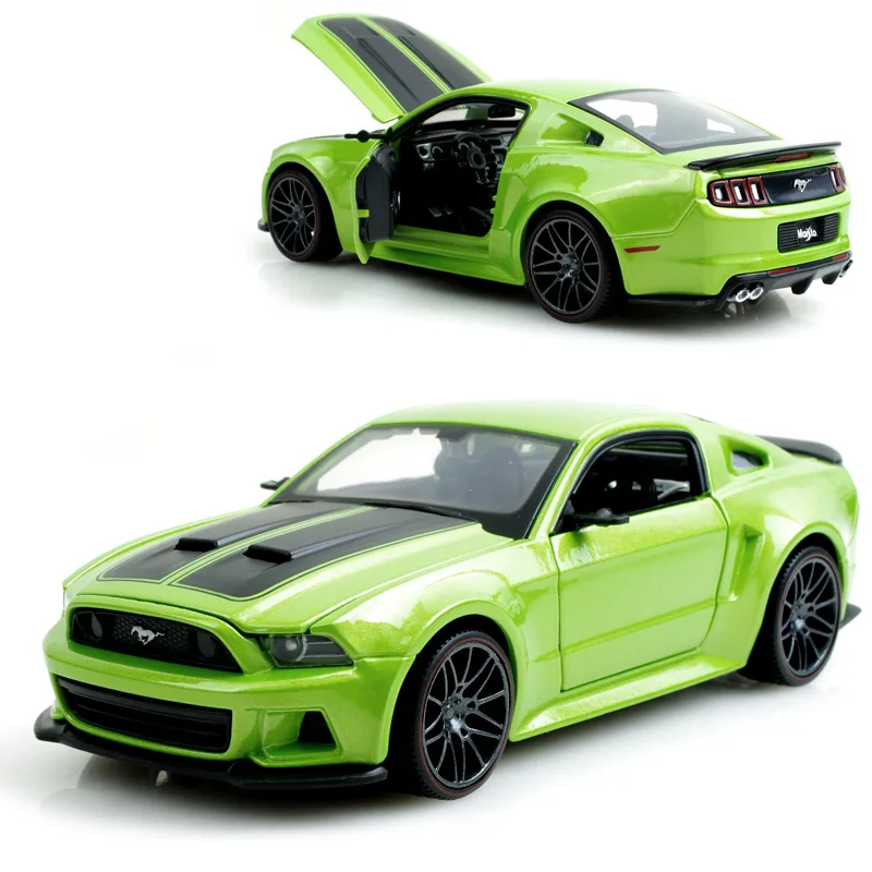 Модель гоночного автомобиля Maisto Mustang Boss 302 зеленая 1:24 из сплава коллекционные