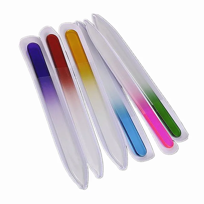6 шт./лот модная пилочка для ногтей долговечное Хрустальное стекло инструмент