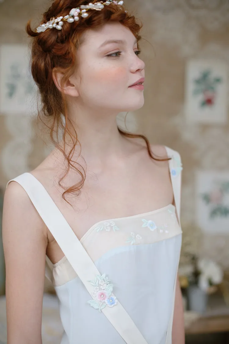 Женское шифоновое платье с вышивкой на бретелях|chiffon dress|designer dressdress designer |