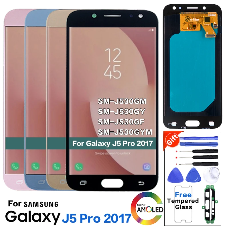 ЖК дисплей для Samsung Galaxy J5 Pro сенсорный экран дигитайзер в сборе 2017 J530F сменный