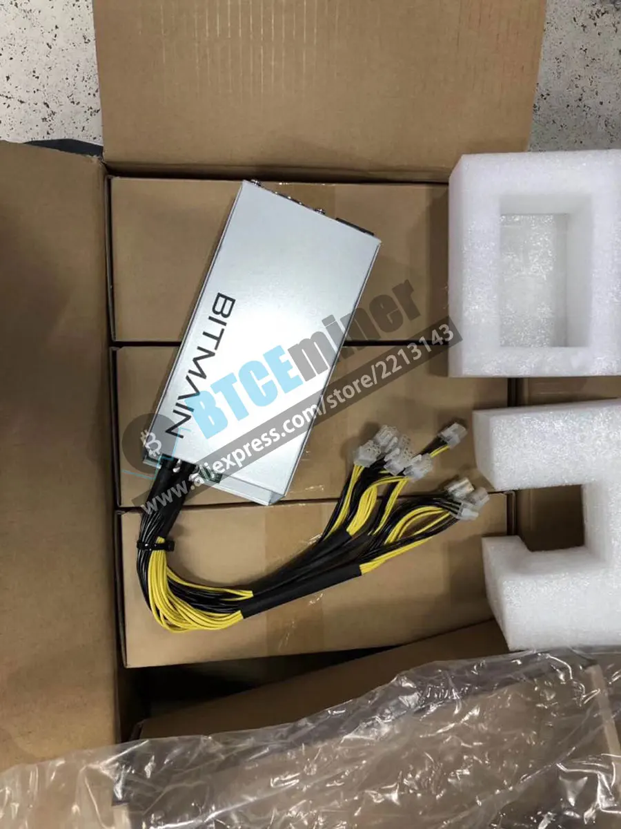 Bitmain Antminer APW3++ PSU 6PIN* 10 источник питания для D3 S9 L3+ и Байкал x10 1600 Вт
