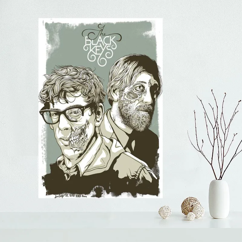 

New arrival Custom canvas poster The Black Keys canvas painting poster wall Art poster Fabric Cloth Print