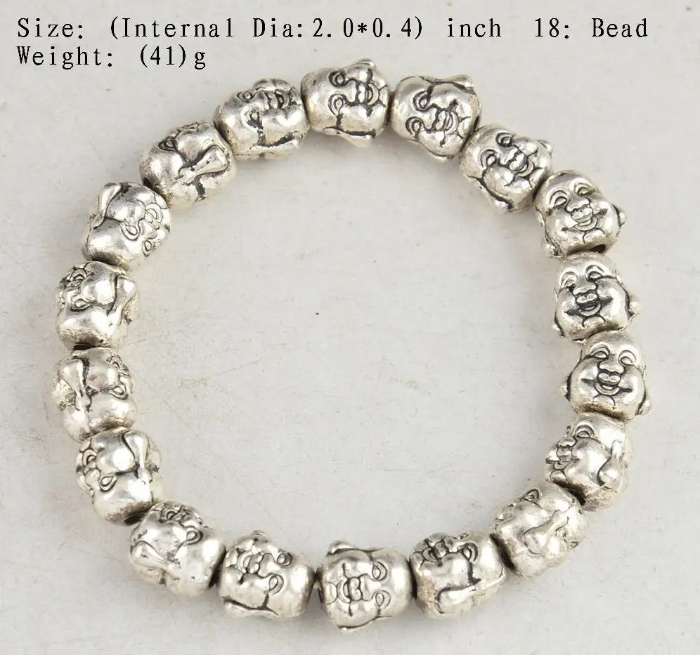 Тибетский серебряный браслет Будды с 18 бусинами|bracelet bracelet|bracelet prayerbracelet plated |