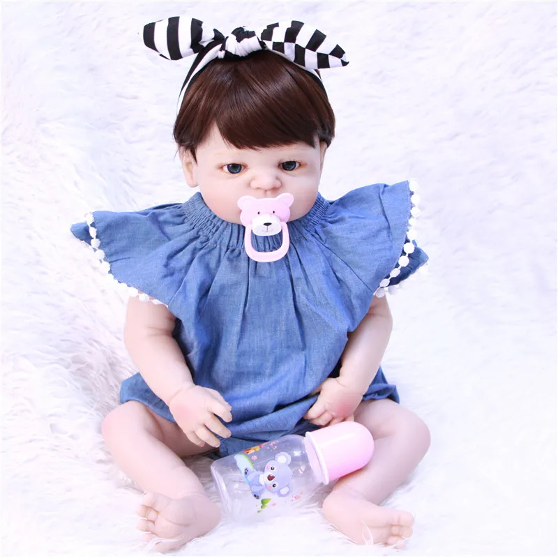 Кукла реборн силиконовая полностью Реалистичная для девочек кукла младенец в