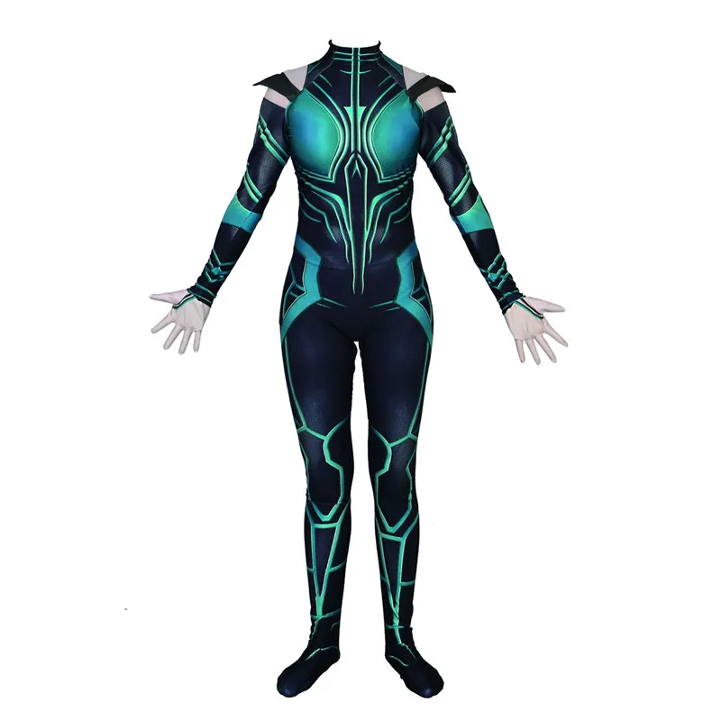 3D печать Marvel роль богиня смерти Hela тела колготки Косплей Хэллоуин играть костюм