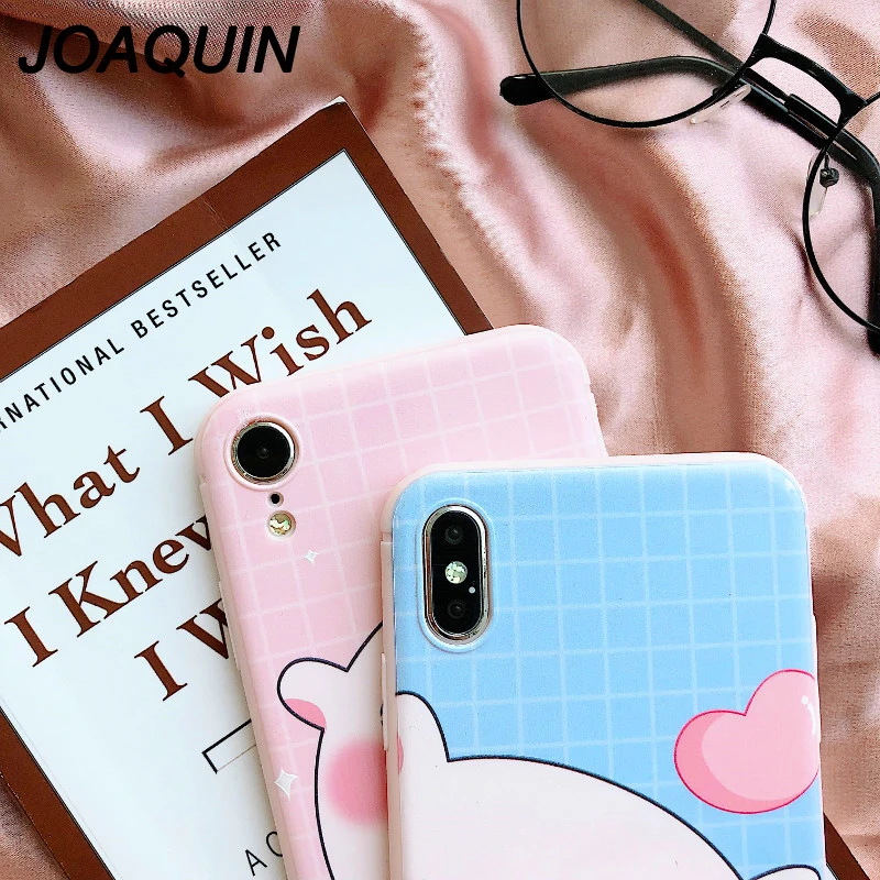 Cartoon Pink Cute Pigs Phone Case For iPhone Xs Max XR XS 6 6S 7 8 Plus X Silicone Soft shell Mobile Bags & Cases |