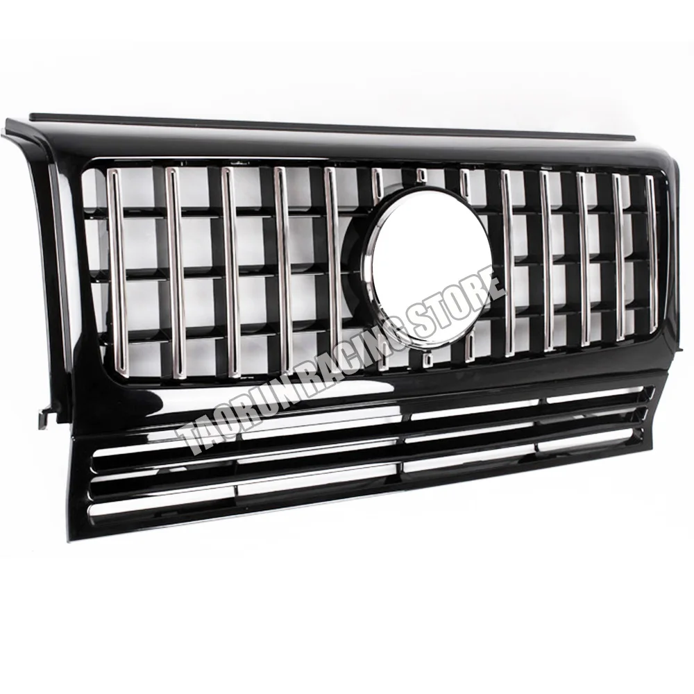 W463 ABS серебро GTR Стиль передняя решетка гриля для Benz G300 G350 G500 G550 G63 G65 1990 2018 (с