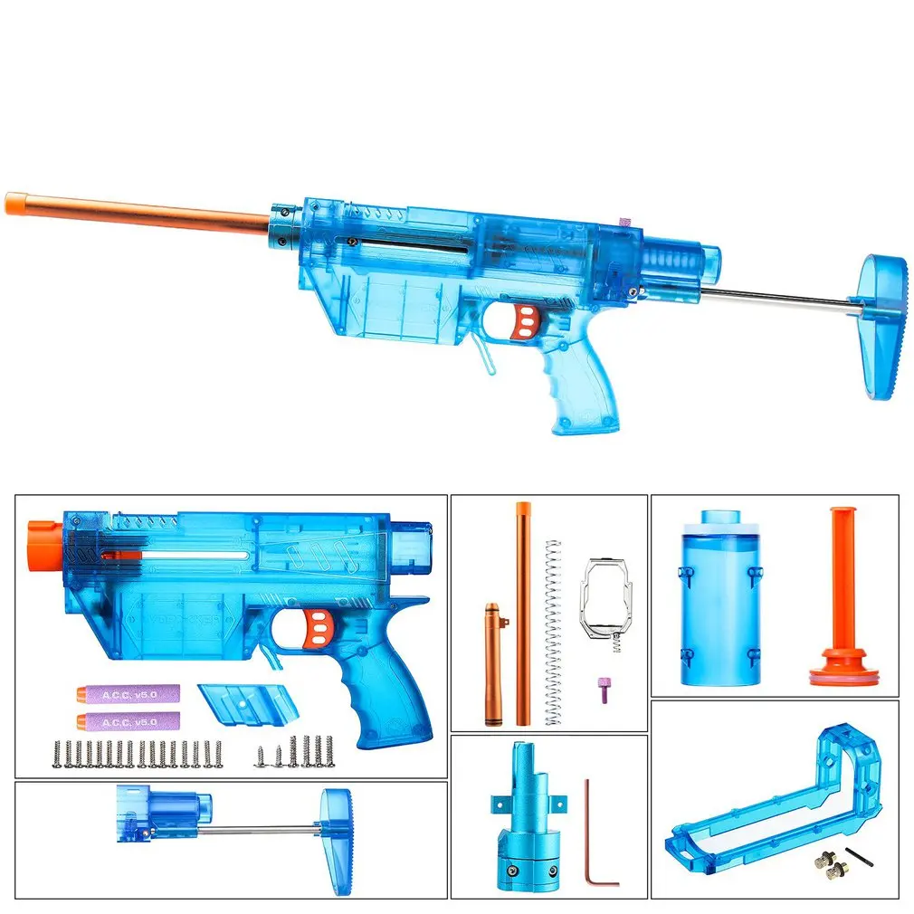 Рабочий YY-R-W019-W024 R Тип мод наборы набор для Nerf N-Strike Elite Stryfe бластер короткие пули B/A насос Комплект игрушечный пистолет diy запчасти - Цвет: MY13352700