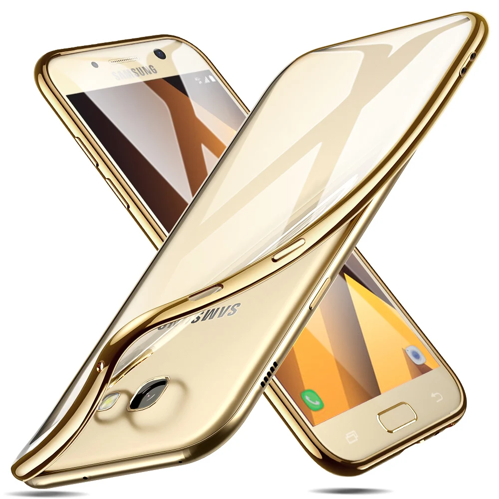 ESR ТПУ для телефона с покрытием чехол для samsung Galaxy A5 Edge прозрачный силиконовый чехол для samsung A5 - Цвет: Plating Gold
