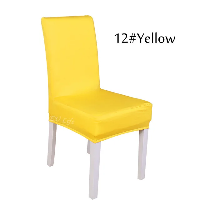 Yellow 1 шт. обеденный зал стрейчевый спандекс чехлы для стульев cadeira протектор Slipcover Декор housse de chaise для sillas bone silla gorras - Цвет: Yellow