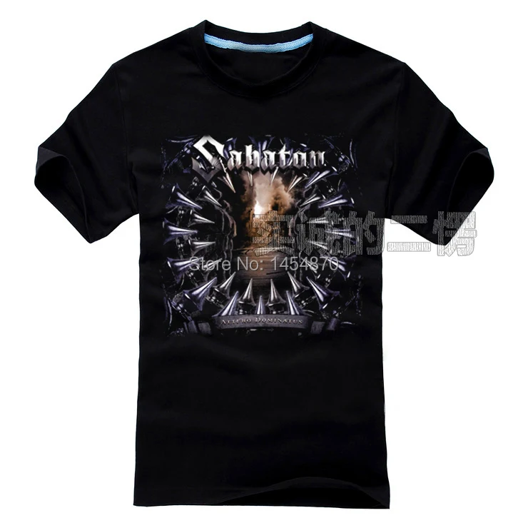 

Cool High Quality Sweden Sabaton Band Rock Brand shirt 3D items fitness Punk Hardrock heavy Dark Metal 100%Cotton