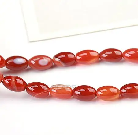 RED POPCORN AGATE Натуральный агат неправильной нитью рисовой формы драгоценных камней бусины для самостоятельного изготовления ювелирных изделий Браслет Ожерелье Strand 14'' - Цвет: RED POPCORN AGATE