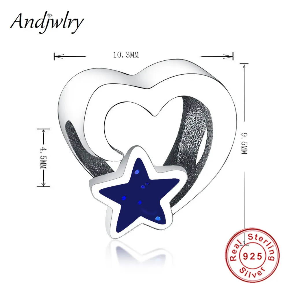 Ajw0613 Подходит к оригинальному браслету pandora талисманы, 925 пробы, серебряный, злой глаз, шарм, синий, прозрачный CZ бисер, 925 серебряные ювелирные изделия Berloque - Цвет: Ajw0613