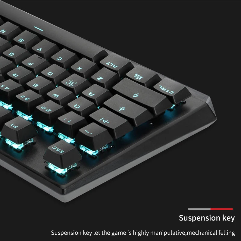 Motospeed K95 USB настоящая механическая проводная клавиатура с 104 клавишами, синий переключатель, игровой светодиодный Одноцветный с подсветкой для настольного компьютера