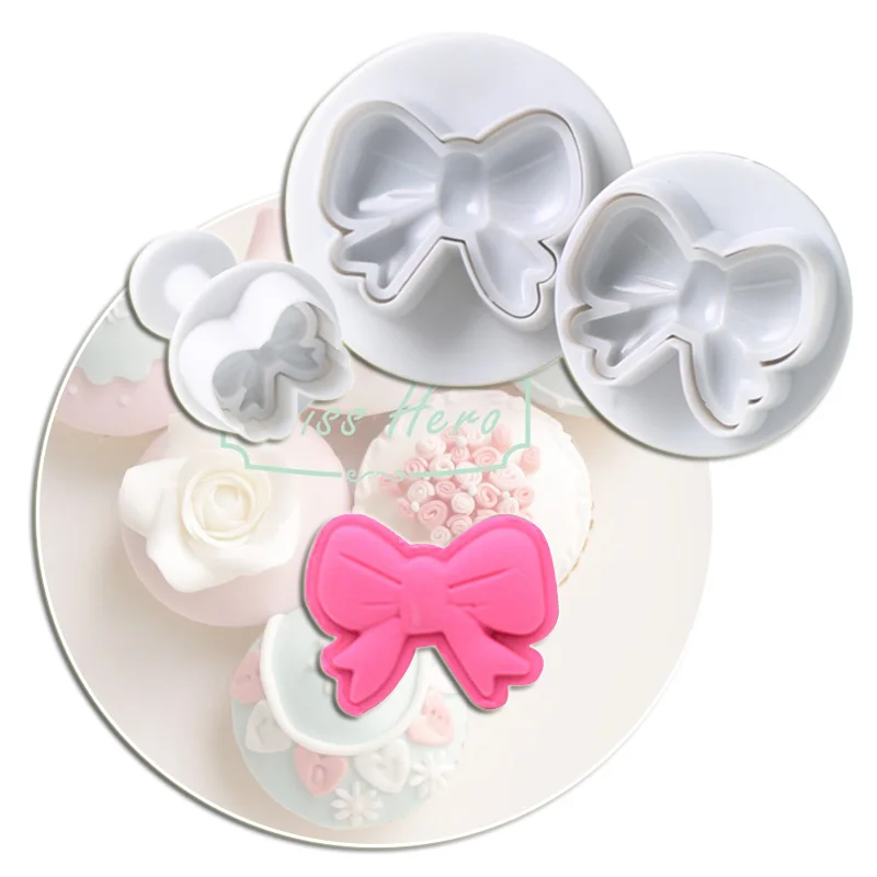 Кондитерский Резак с бантом 3 шт. Кондитерские инструменты сделай сам Плунжер для